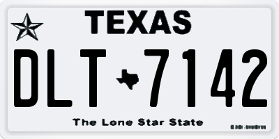 TX license plate DLT7142