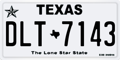 TX license plate DLT7143