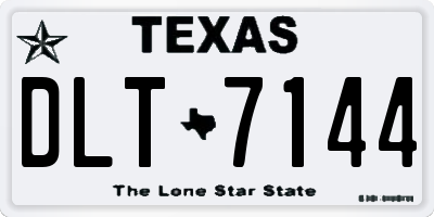 TX license plate DLT7144