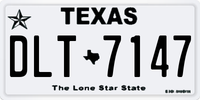 TX license plate DLT7147