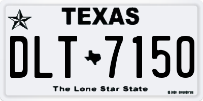 TX license plate DLT7150