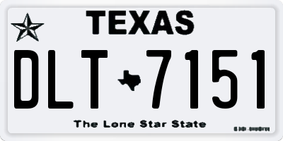 TX license plate DLT7151