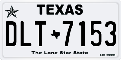 TX license plate DLT7153