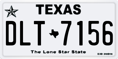 TX license plate DLT7156