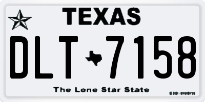 TX license plate DLT7158