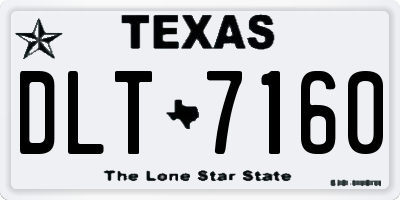 TX license plate DLT7160