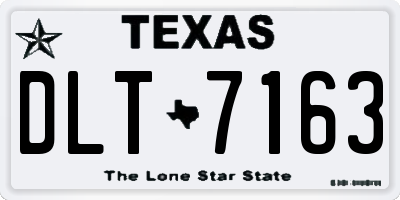 TX license plate DLT7163