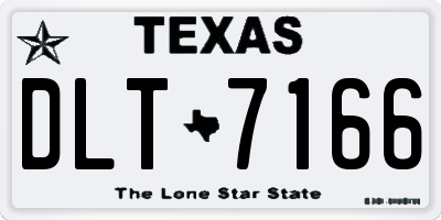 TX license plate DLT7166