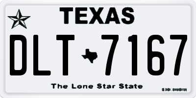 TX license plate DLT7167