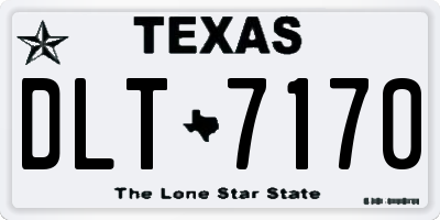 TX license plate DLT7170