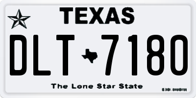 TX license plate DLT7180