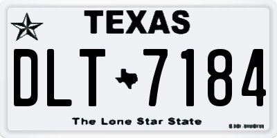 TX license plate DLT7184