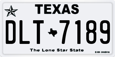 TX license plate DLT7189