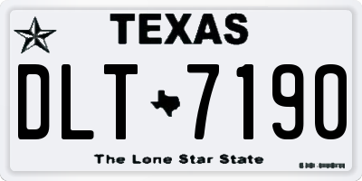 TX license plate DLT7190