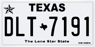 TX license plate DLT7191