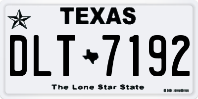 TX license plate DLT7192