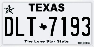 TX license plate DLT7193