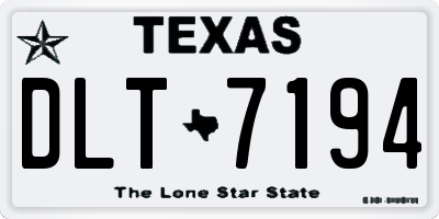 TX license plate DLT7194