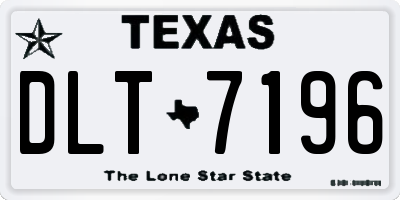 TX license plate DLT7196