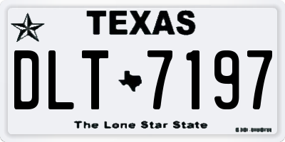 TX license plate DLT7197