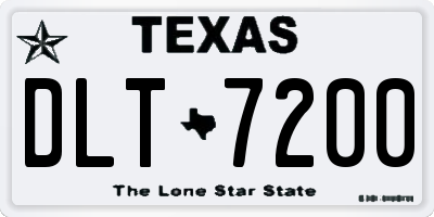 TX license plate DLT7200