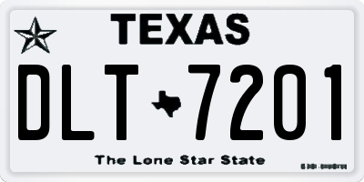 TX license plate DLT7201