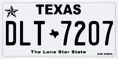 TX license plate DLT7207