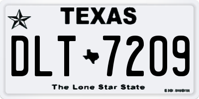 TX license plate DLT7209