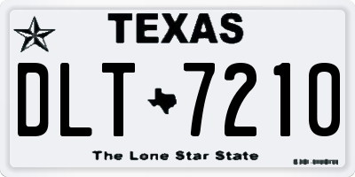 TX license plate DLT7210