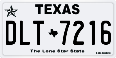 TX license plate DLT7216