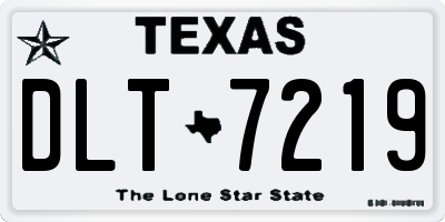 TX license plate DLT7219