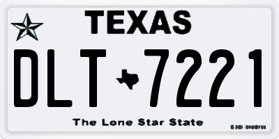 TX license plate DLT7221