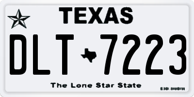 TX license plate DLT7223