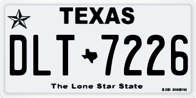 TX license plate DLT7226