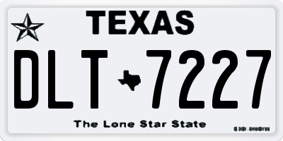 TX license plate DLT7227