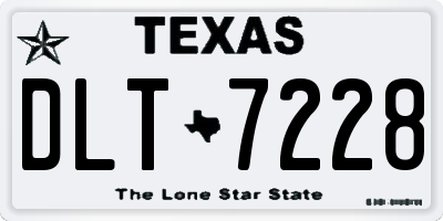 TX license plate DLT7228