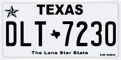 TX license plate DLT7230