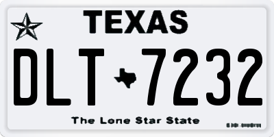 TX license plate DLT7232