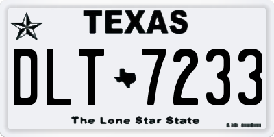 TX license plate DLT7233