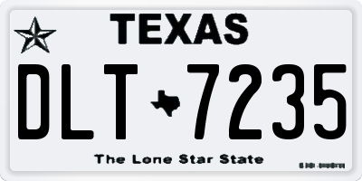 TX license plate DLT7235