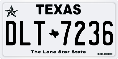 TX license plate DLT7236