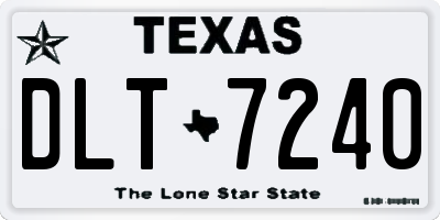 TX license plate DLT7240