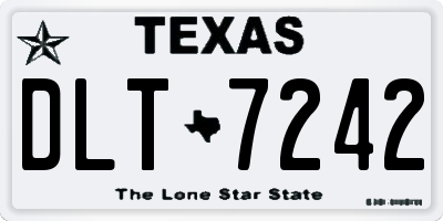 TX license plate DLT7242