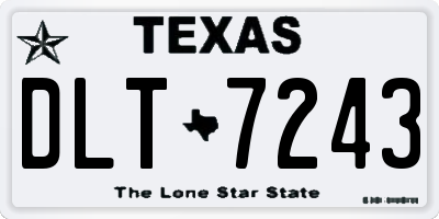 TX license plate DLT7243