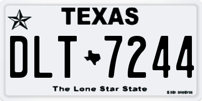 TX license plate DLT7244