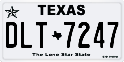 TX license plate DLT7247