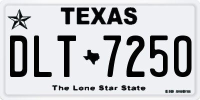 TX license plate DLT7250