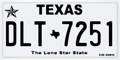 TX license plate DLT7251