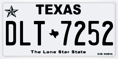 TX license plate DLT7252