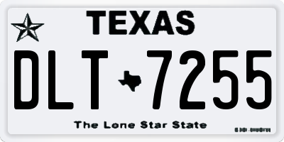 TX license plate DLT7255